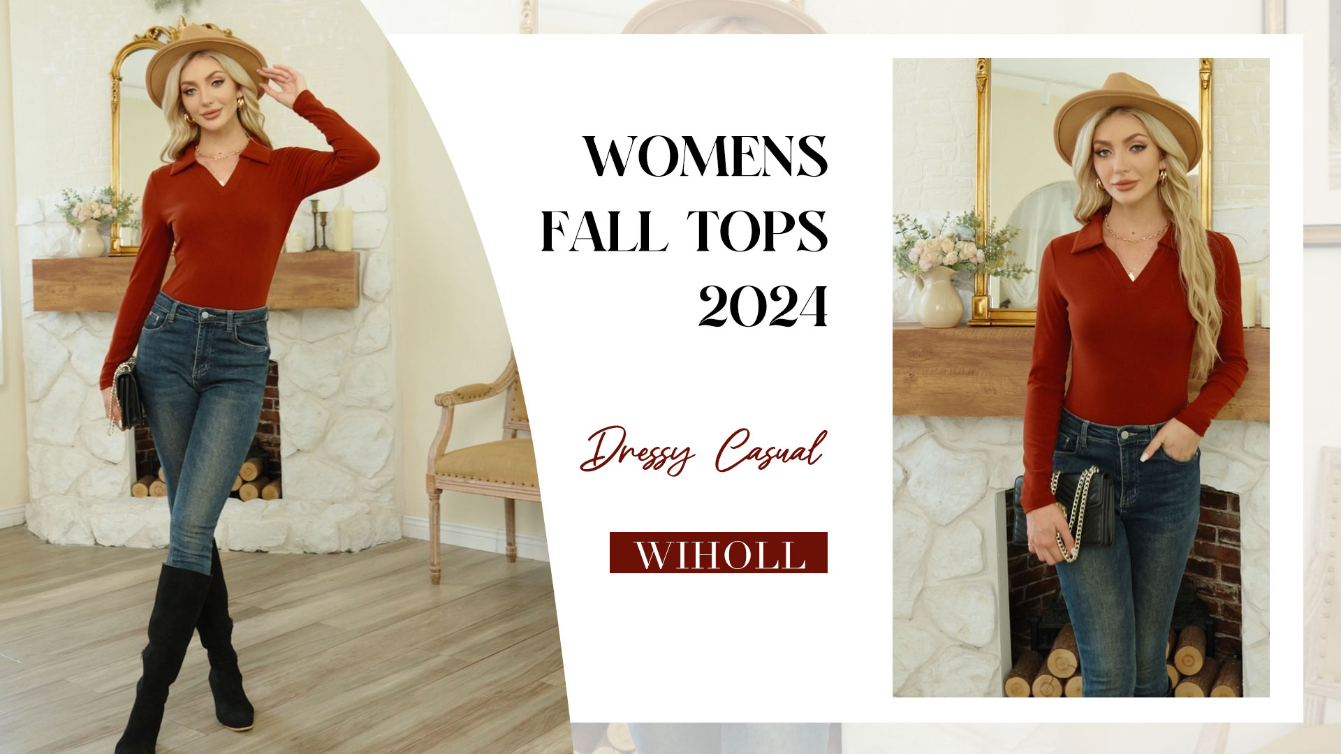 WIHOLL Long Sleeve Shirts for Women Casual Tops for Teachers