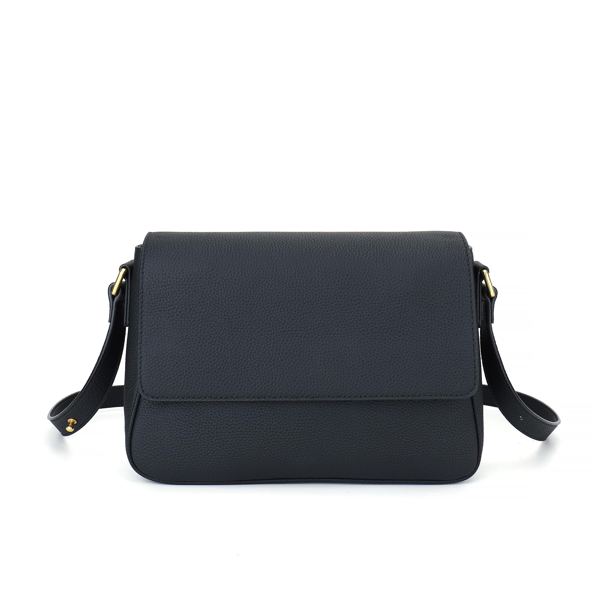 Carlheim Women's Shoulderbags Classis Genuine Leather, Black