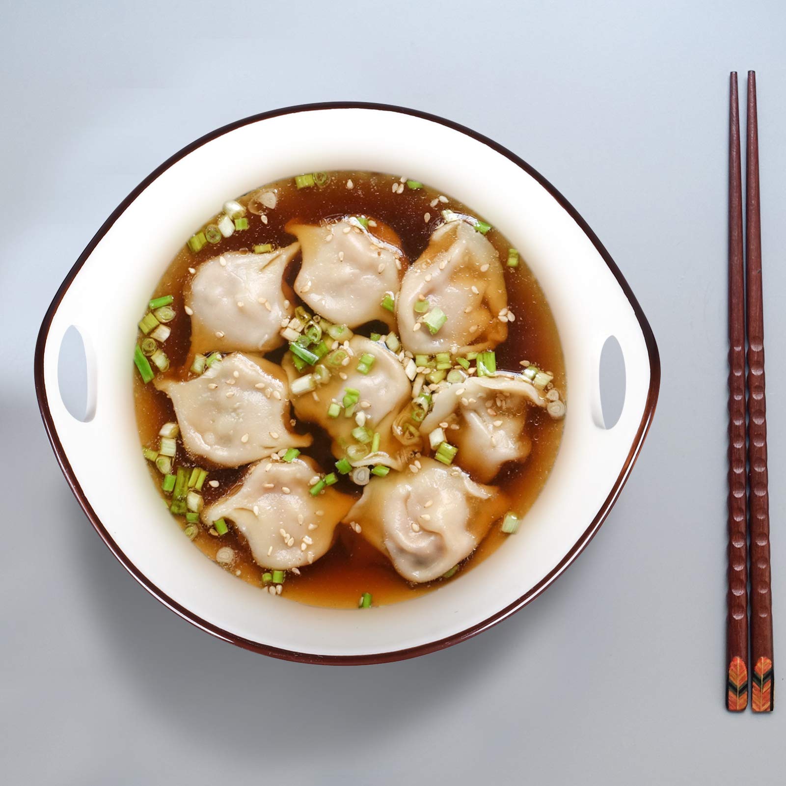 Cuenco de Ramen japonés de cerámica, Cuenco Grande de Ramen, Cuenco para cocinar Sopa para asiático Udon Soba Pho (Azul 1)