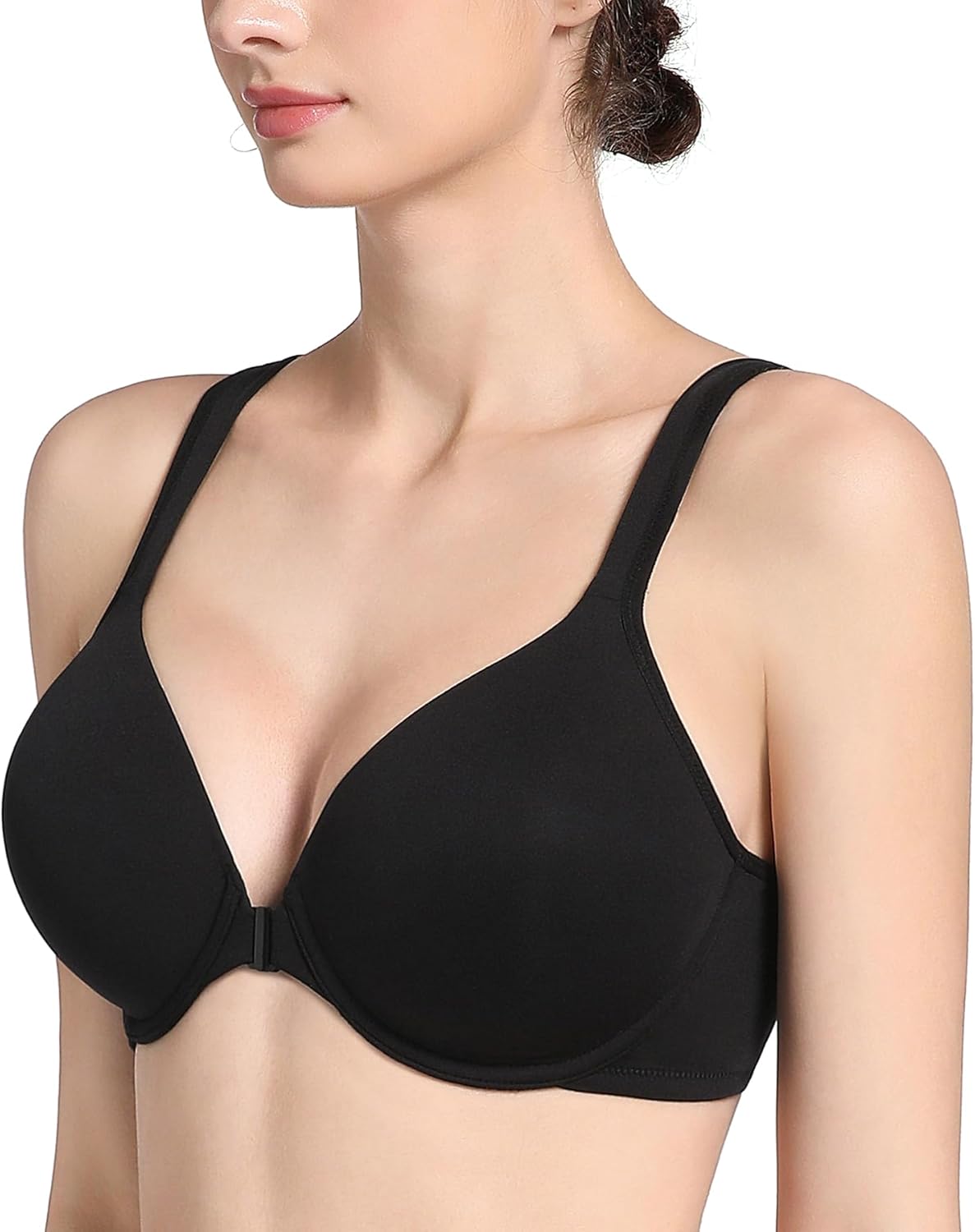 Lemorosy Front Closure Posture Bra Back Support Smoothing Underwire Comfortable Everyday Bras for Women - Image 6