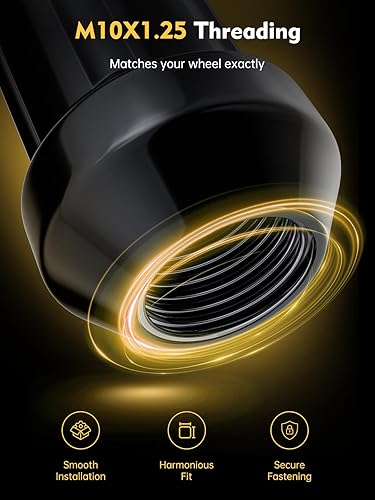 Miniatura 5 de MIKKUPPA Tuercas de llanta M10x1.25 ATV, repuesto para Honda Kawasaki Suzuki Yamaha Can-Am Outlander Bombardier Arctic Cat Wheel, 16 tuercas de