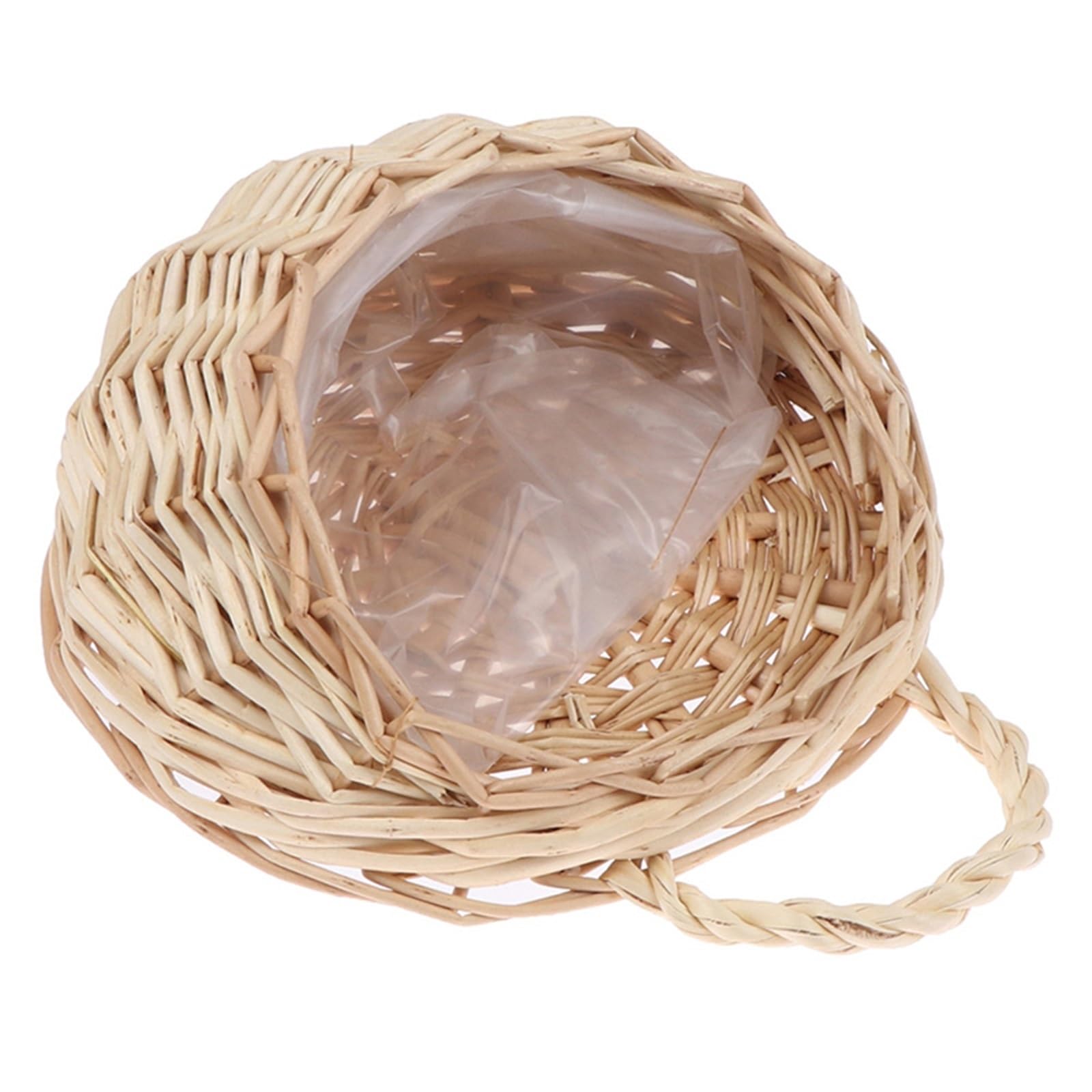 JFNKLFG Woven Plant Pot Wicker Woven Hanging Basket Wall Planter Flower Rattan For Home Decor Garden Wedding(Color3)