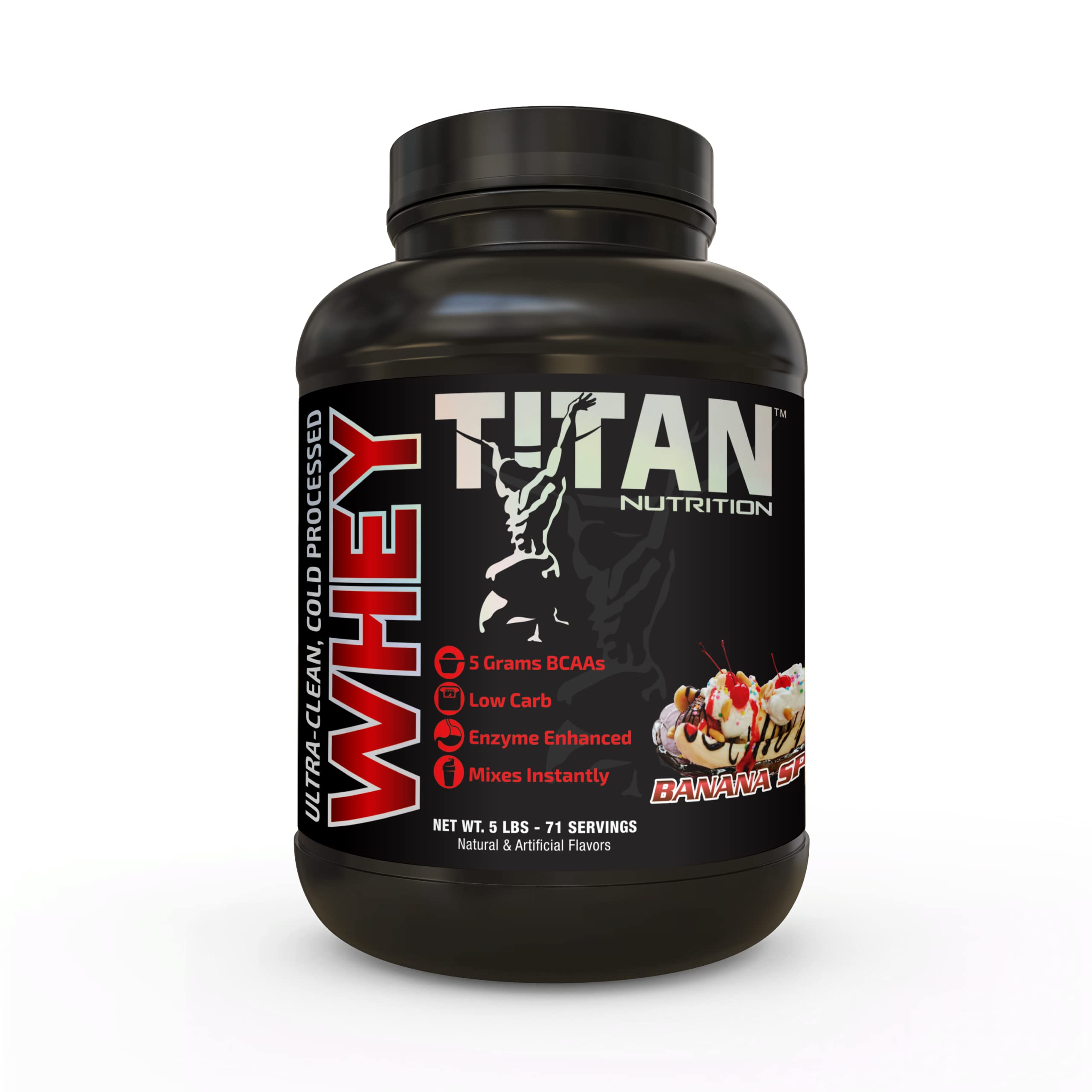 Titan Premium Grass Fed Whey Protein (Banana Split, 2.3kg)