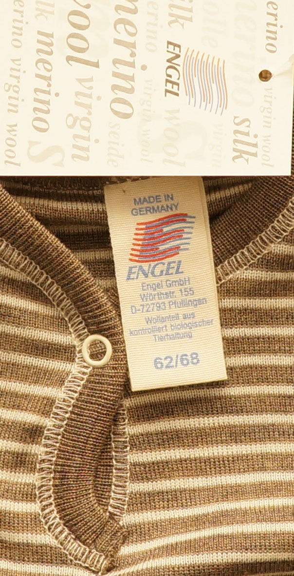 Engel Body niemowlęce z wełny jedwabnej z zatrzaskiem - wełniane body