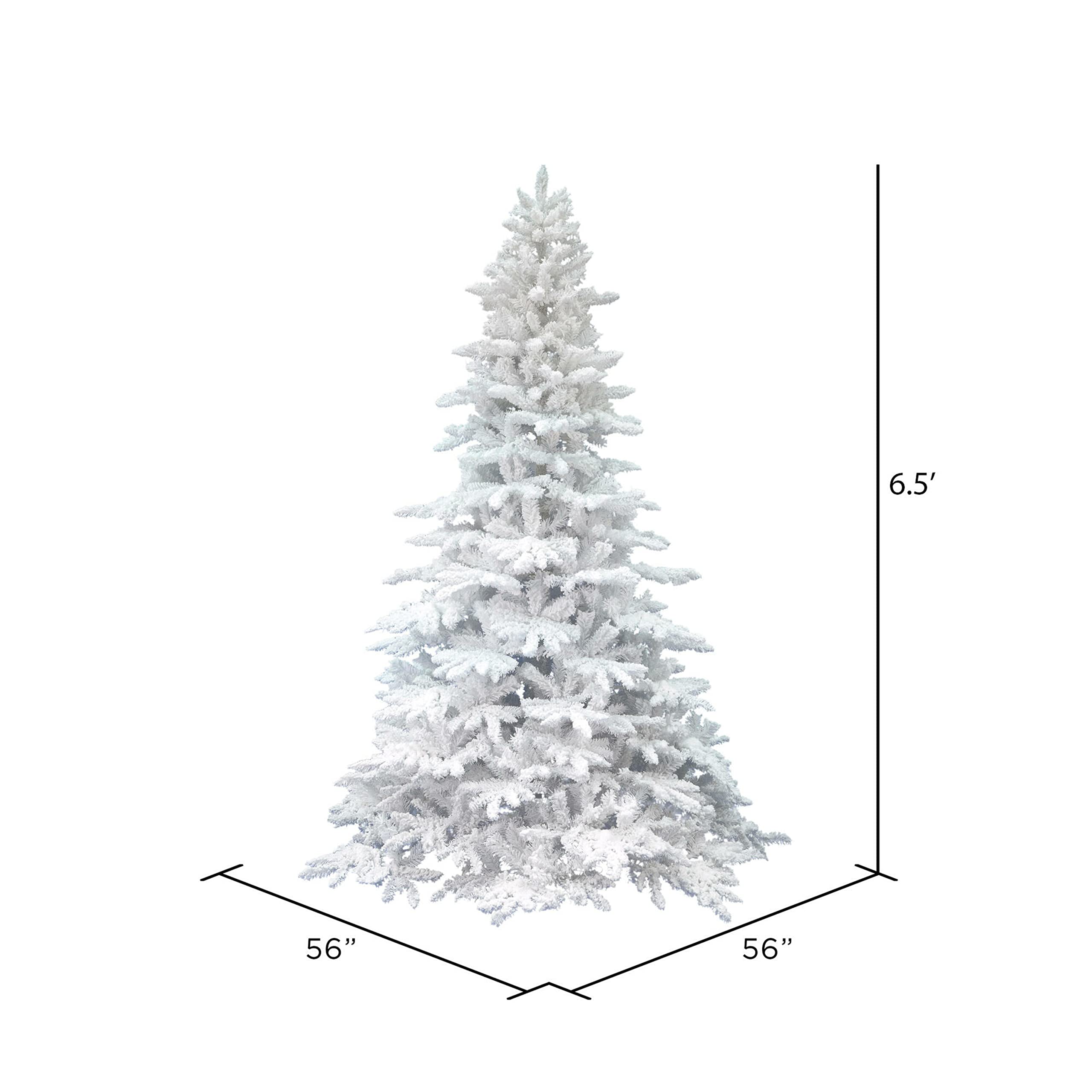 Amazon.co.jp: Vickerman 6.5フィート フロック加工ホワイトスプルース
