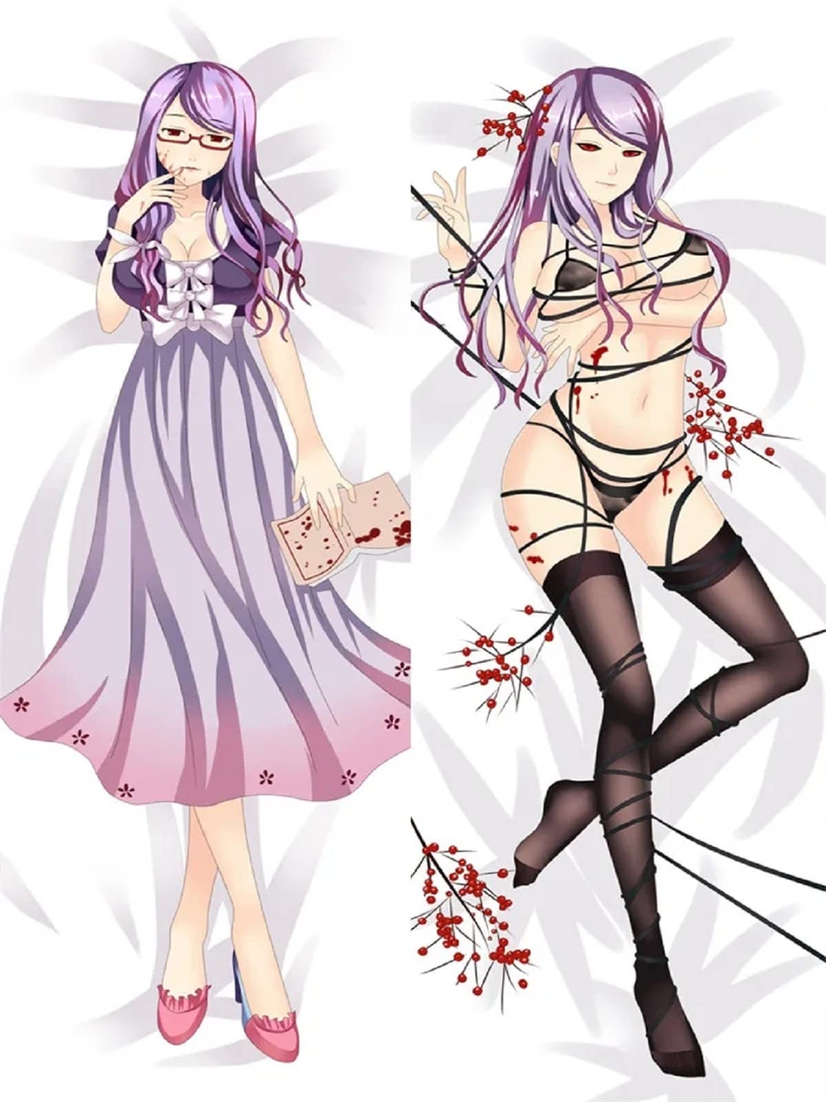 OAKFIN Kaneki Ken Toka Kirishima Tokyo Ghoul Anime Bedding Pillowcase Hugging Case Double-Sided Print Decorative Anime Girl