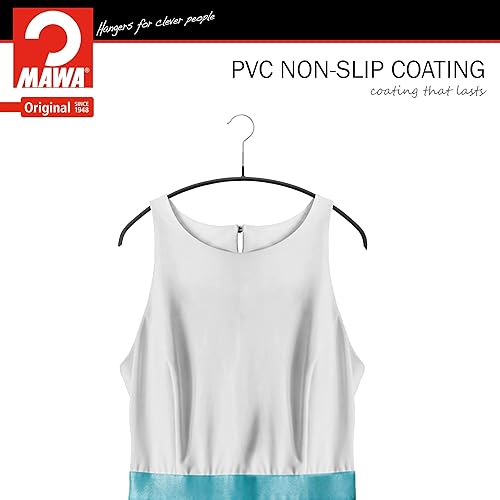 Miniatura 7 de Mawa by Reston Lloyd Euro Narrow - Juego de 10 perchas para ropa, color negro