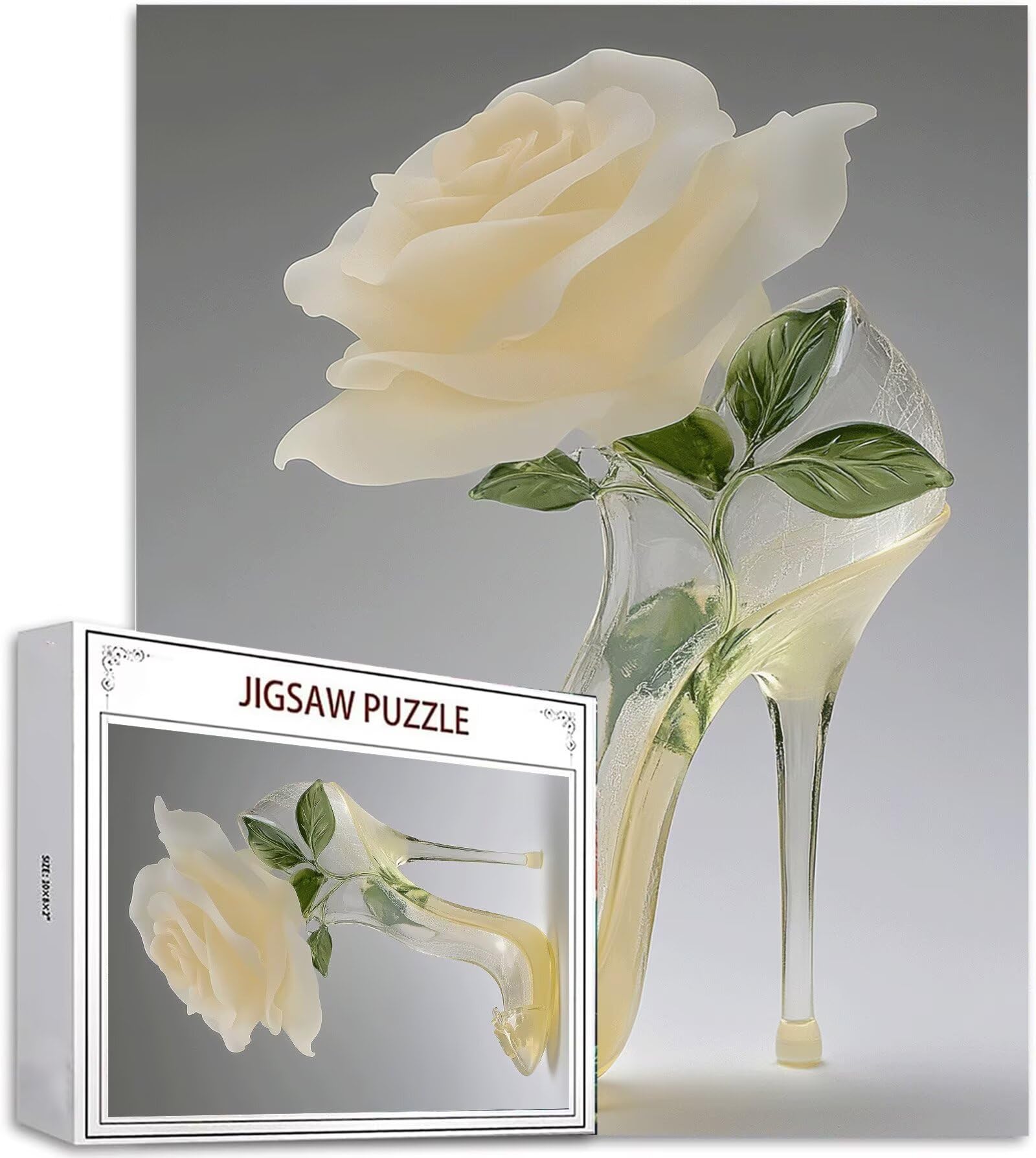 Puzzle Rose Puzzle 5000 Teile, Holzpuzzle Erwachsene, Mehrfarbig Holzpuzzle, Klassische Puzzles Kristall-Hausschuhe Wooden Jigsaw für Erwachsene Und Kinder 14 Jahren, Home Wand Dekor, 156x105cm D-816