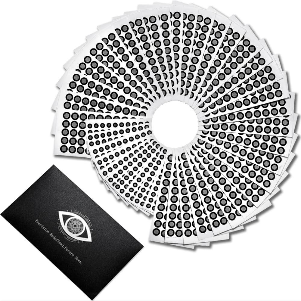 2100 Dots 6mm & 3mm 3D Scanning Markers for 3D Scanner, High Precision Tracking & Positioning Dots for 3D Scan (42 Sheets)