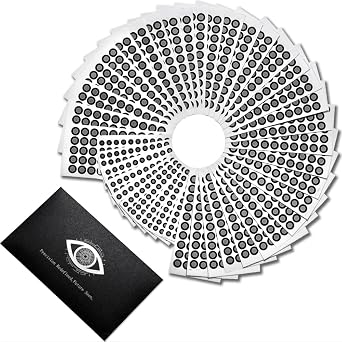 2100 Dots 6mm & 3mm 3D Scanning Markers for 3D Scanner, 1600+500 | High Precision Tracking & Positioning Dots for 3D Scan, Easy to Apply & Remove 42 Sheets