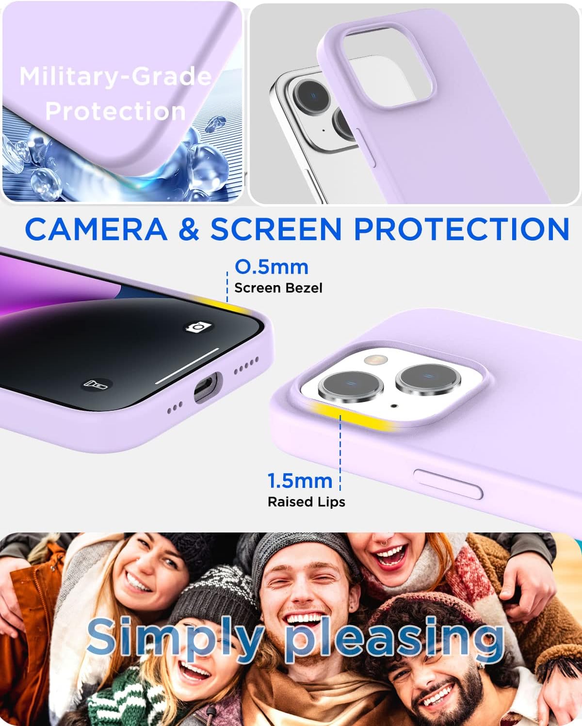 AICase for iPhone 14 Case Compatible with MagSafe,Built-in Magnets Slim Liquid Silicone,Microfiber Lining Inside [Drop Protection] [Durable & Shockproof] Cover for Apple 14 6.1 inch_3