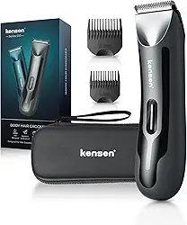 Kensen Barbeador elétrico depilador corporal para barba para homens, com iluminação LED, uso úmido e seco para rosto, tórax, axilas, pernas (RFCD-9088)