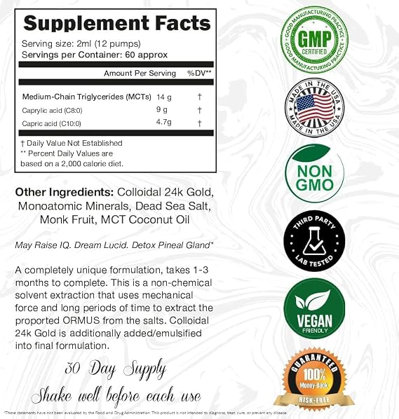 Ormus Oil + Ormus Powder + Ormus/Shilajit/Lions Mane Capsules