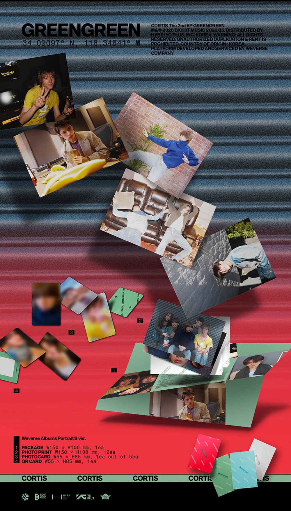 CORTIS - 2ND EP ALBUM GREENGREEN, [WEVERSE - RANDOM VERSION]