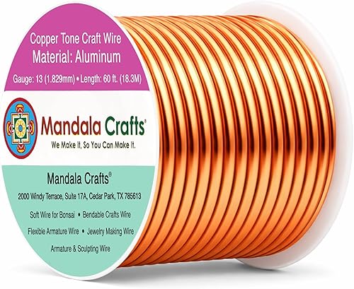Vista 96 de Mandala Crafts - Alambre de aluminio anodizado de calibre 10 para manualidades de joyería - 32 pies de alambre flexible de cobre coloreado - Doble