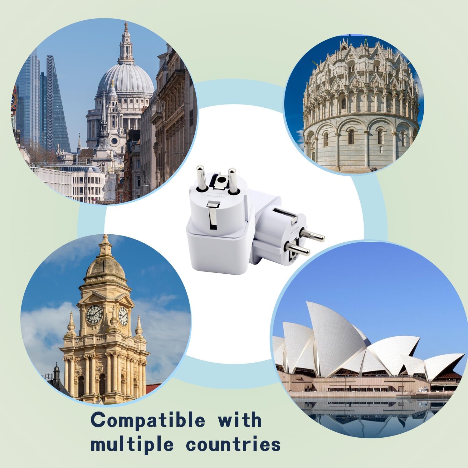 rts India to Europe Travel Adapter for European Outlets European Plug Adapter - Type E F Universal Travel Plug Adapter - Works in France, Spain, Germany, Netherlands, Greece, Belgium, Poland, Russia — Amazon image 9