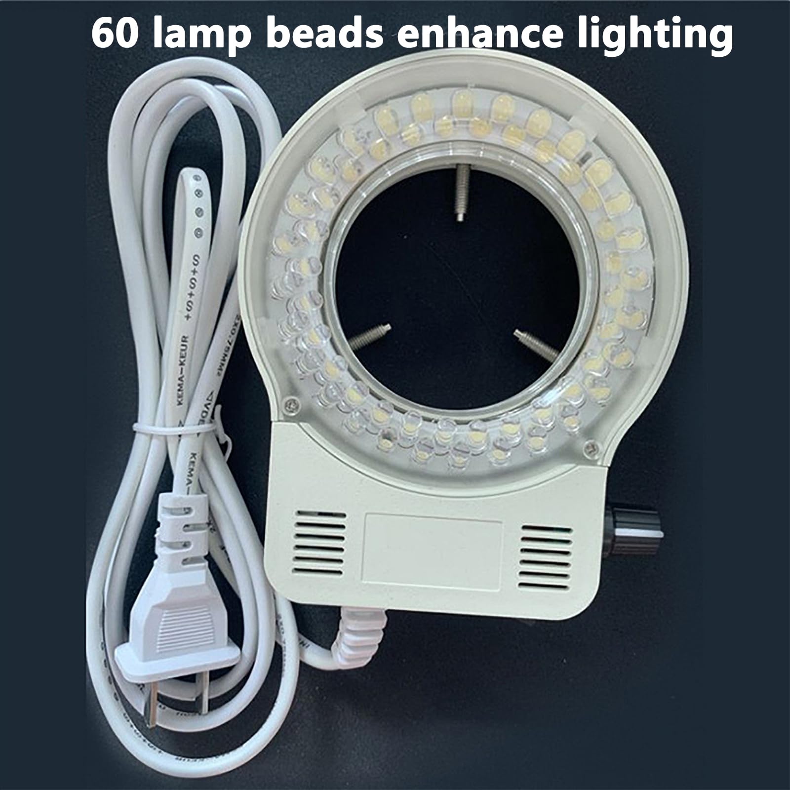 Microscopio estéreo de diamante LED con oculares 10X, lente objetivo 0.8X, aumento 8X, distancia de trabajo de 145 mm, ideal para inspección de gemas y examen de cavidad oral