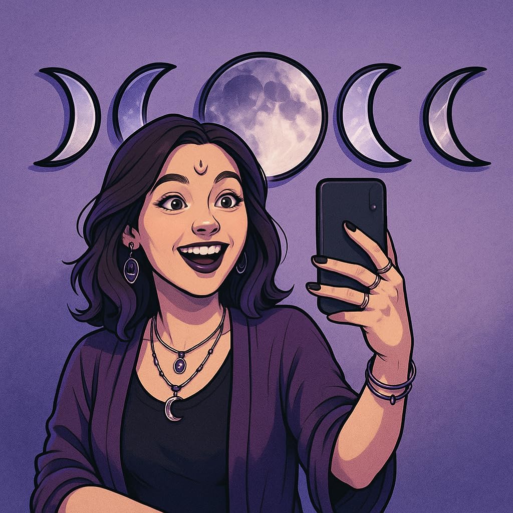 Moon Mirror – Announcing Love Gothic and Boho Home Wall Decor - Glass Moon Phase Mirror Set with Crystal Clear Reflection - Moon Mirror Wall Decor for Living Room Bedroom Nursery Black image 7 of 9 B08CD3CPT6