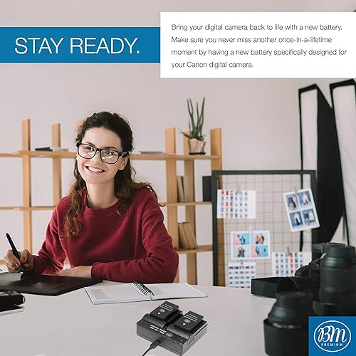 Miniatura 8 de BM Premium Paquete de 2 baterías ENEL20, EN-EL20a y cargador de batería dual USB para Nikon Coolpix P950, P1000, DL24-500, Coolpix A, 1 AW1, 1 J1, 1