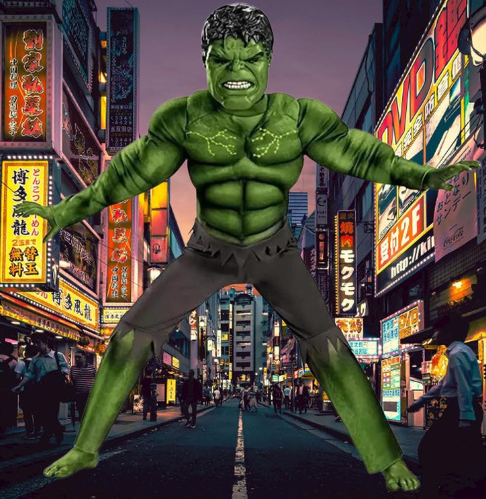 FIERWARZ Hosiery Fabric Hulk- Avenger Superhero Costume For Kids Halloween Dress Fancydress Birthday Gift | Cosplay Bodysuit for Boys and Girls (5-6 Years), Hulk-K (B0D1DVZHXN) Amazon Price History, Amazon Price Tracker