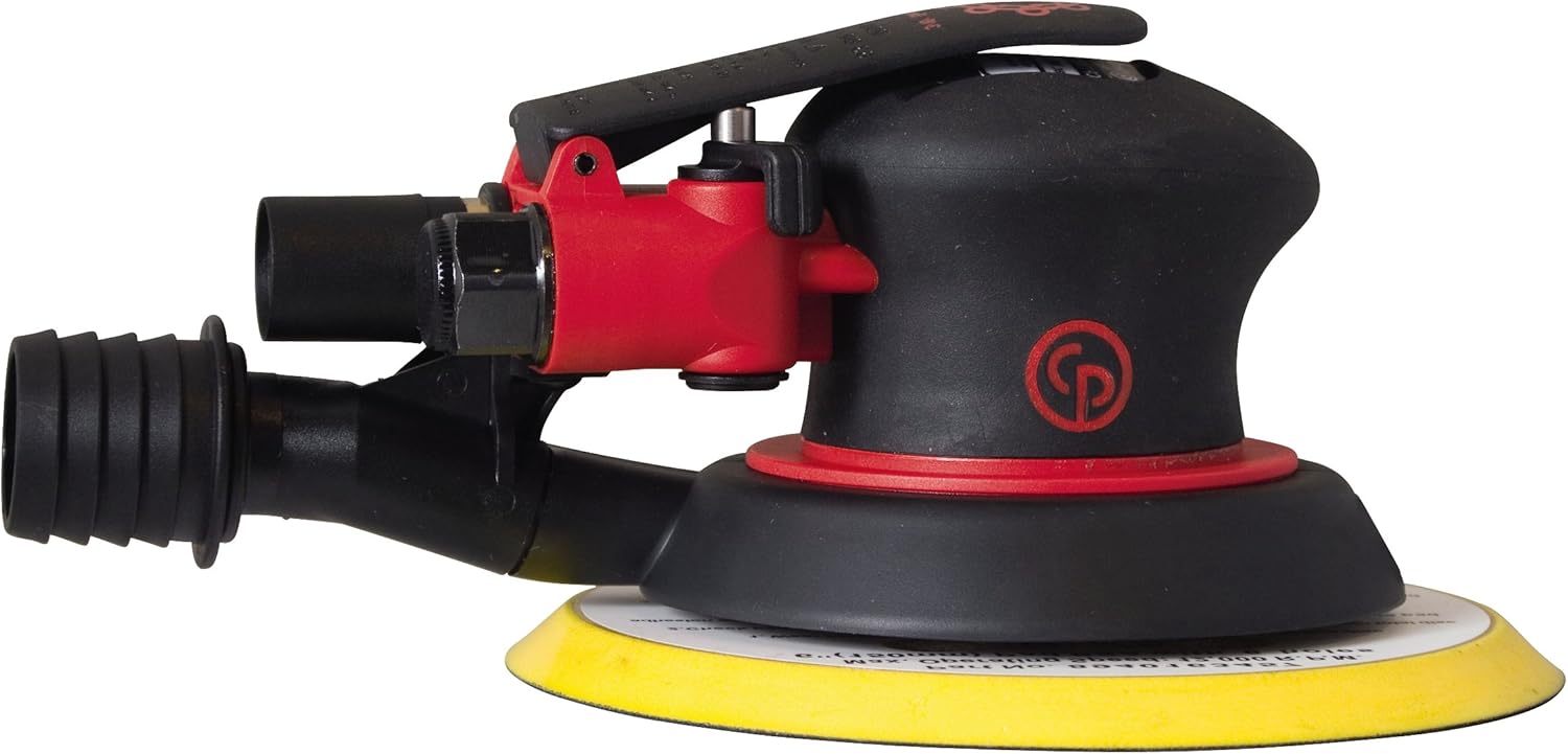 Review Chicago Pneumatic CP7255CV 3/16-Inch Orbit, Central Vacuum, PSA Pad 6-Inch Random Orbital Palm Sander