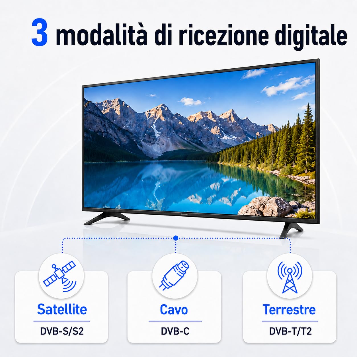 TuTu TU25Q1FQ-T8 Smart TV 25 Pollici (64 cm), QLED Full HD Collegato Televisione con Tizen OS, WiFi, Bluetooth, App Store, AirPlay, Tripla sintonizzatore (DVB-T/T2, DVB-C, DVB-S/S2), Molotov e Altro