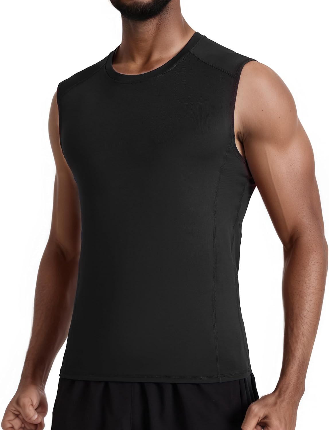 2 Pack Sleeveless Compression Shirt Men, Quick Dry Athletic Workout Tank Top, Gym Sports Base Layer Undershirts - Image 2