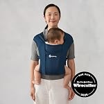 Ergobaby Embrace Nouveau-né à Toddler - Porte-bébés respirants pour l'été - Cozy Essentials (7-25 livres), Ponte Knit, Midnight bleu