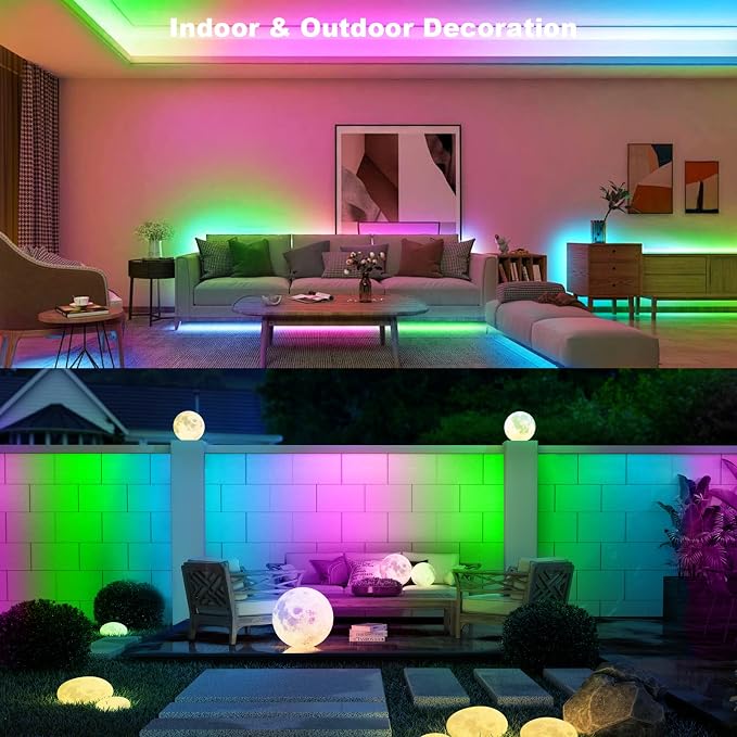 Tira de LED batería 9.8 pies multicolor miniatura 5