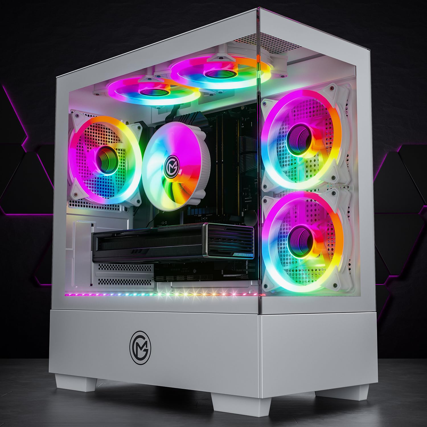 Gaming-PC GameMachines Evolv Snow Edition - Intel Core i7 14700KF & RTX 5060 - Dettaglio