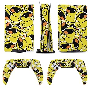 Rubber Duck Sunglasses 5 Skin Controller Accessories Cover Skins Anime Vinyl Cover Sticker Full Set for 5 Disc
