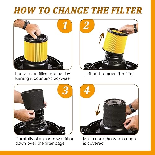 Miniatura 3 de 5 piezas de repuesto de filtro de espuma 90585 compatibles con aspiradoras Vacmaster & Genie Sh-op en seco y húmedo, filtro de espuma VF2001 para