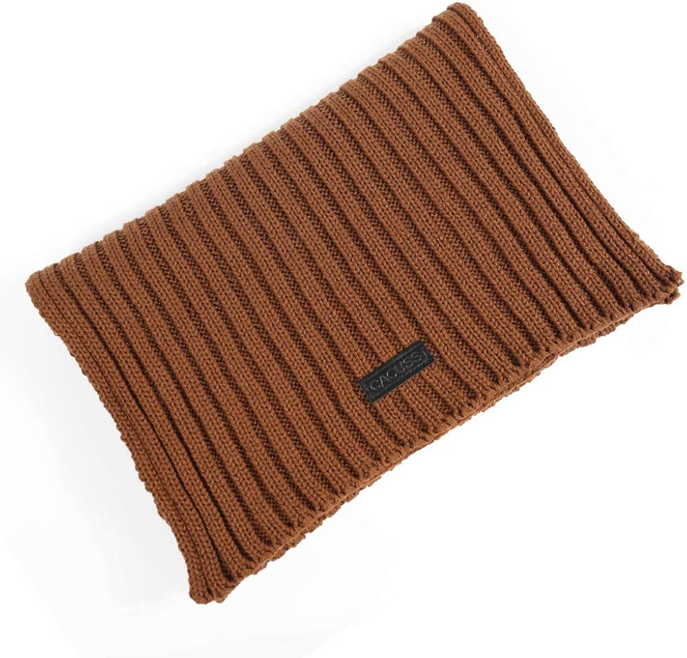 CACUSS Men's Long Thick Cable Cold Winter Warm Scarf Soft Knitted Neckwear