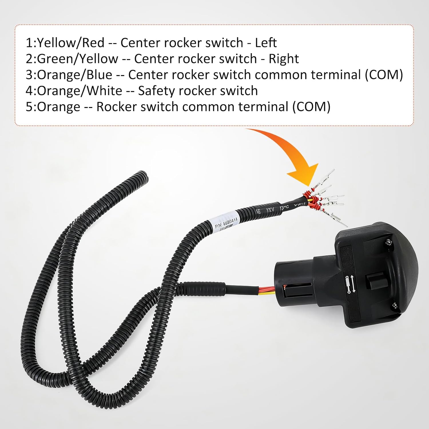 Dokili 6680414 Auxiliary Four Switch Handle for Bobcat 653 751 753 763 773 7753 853 863 864 873 963 7753 Skid Steer Loader 6705921