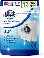 Vista 1 de Earth Breeze Washing Machine Cleaner Tablets - 1 Year Supply - Deep Cleans, Removes Odors, Residue & Buildup - Front Load, Top Load & HE Washers