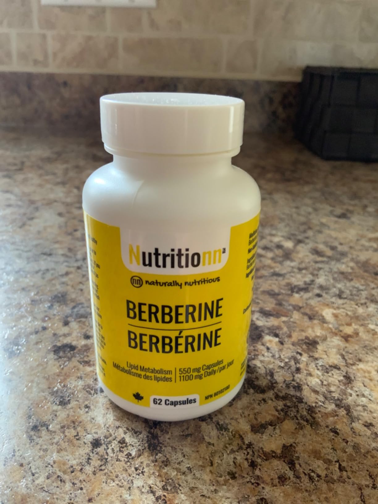 Berberine Supplement - Premium 550 mg Capsules, 1100 mg Daily - Lipid
