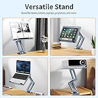 Vista 3 de Soporte ajustable para libros para lectura, soporte para libros para leer manos libres, soporte para libros de cocina, soporte para libro