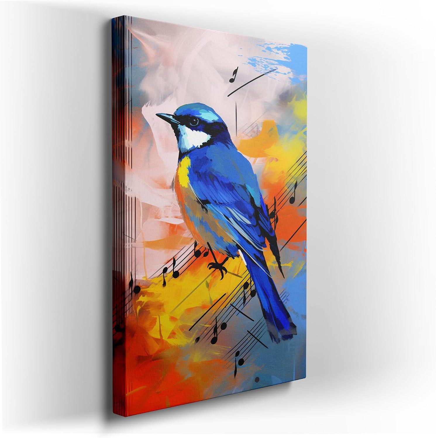 Canvas for Living room. Harmony in Motion: The Vivid Dance of Color and Melody in Digital Artistry, 27 x 18 inch Canvas Wall Art - Contemporary Masterpieces - Modern Home Decor - 69x46 cm (27x18 inch)