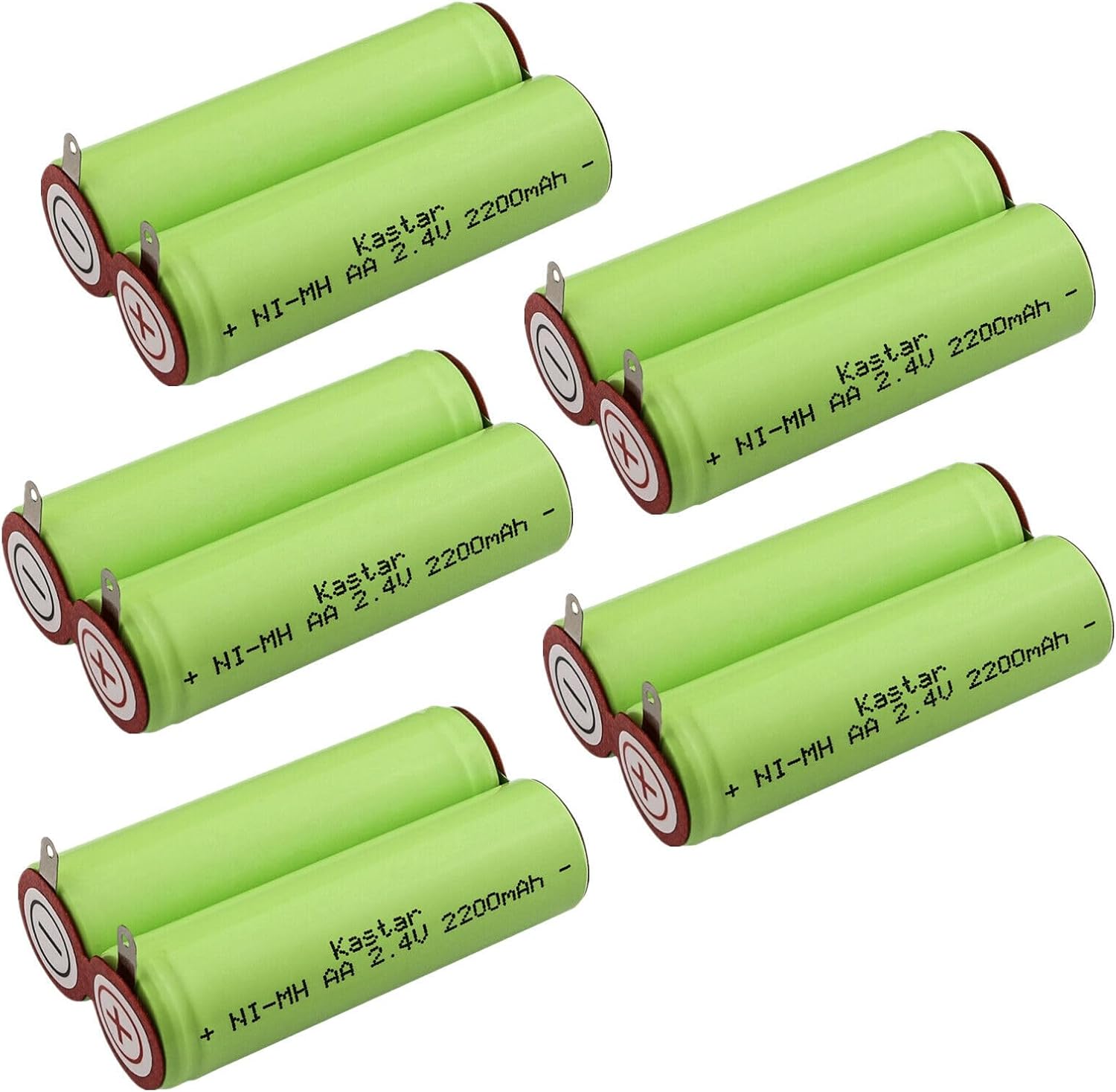 Kastar 5-Pack 2.4V 2200mAh Ni-MH Battery Replacement for Norelco 6848XL Norelco 6863XL Norelco 6865XL Norelco 6866XL Norelco 6867XL Norelco 6885XL Norelco 6886XL 6886XLD Norelco 6887XL