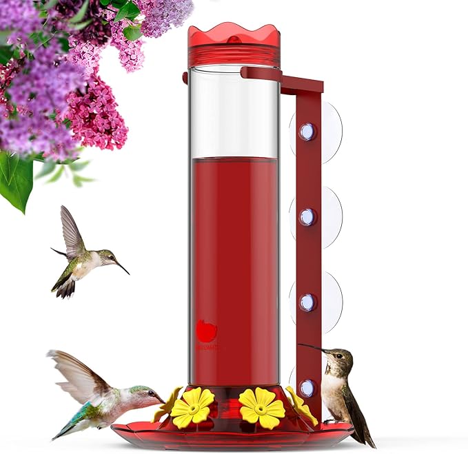MrCrafts Window Hummingbird Feeders for Outdoors Hanging