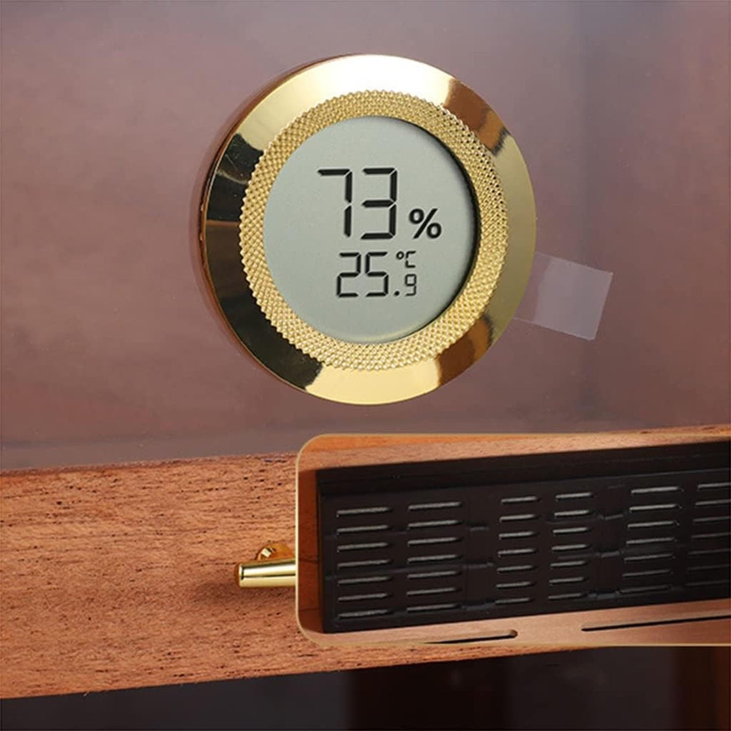 Humidor aus Zedernholz, Humidorbox, Zigarrenetui, Zigarren-Humidorschrank mit digitalem Hygrometer für 100 Zigarren, spanische Zedernholz-Zigarrenbox