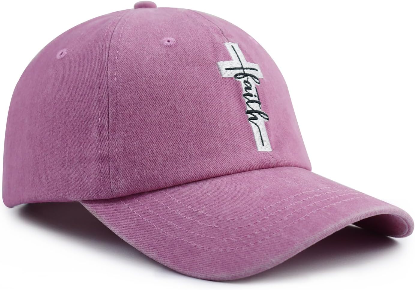 Jesus Cross Hat for Men Women, Funny Adjustable Cotton Embroidered Christian Religious Faith Baseball Cap - Image 3