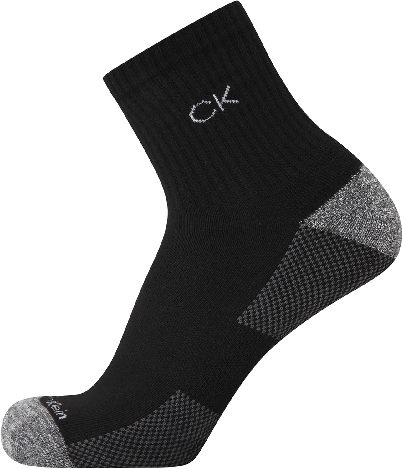 Calvin Klein Mens Quarter Socks - 6 Pack Performance Cushioned High Quarter Cut Athletic Socks for Men With Arch Support - Image 6