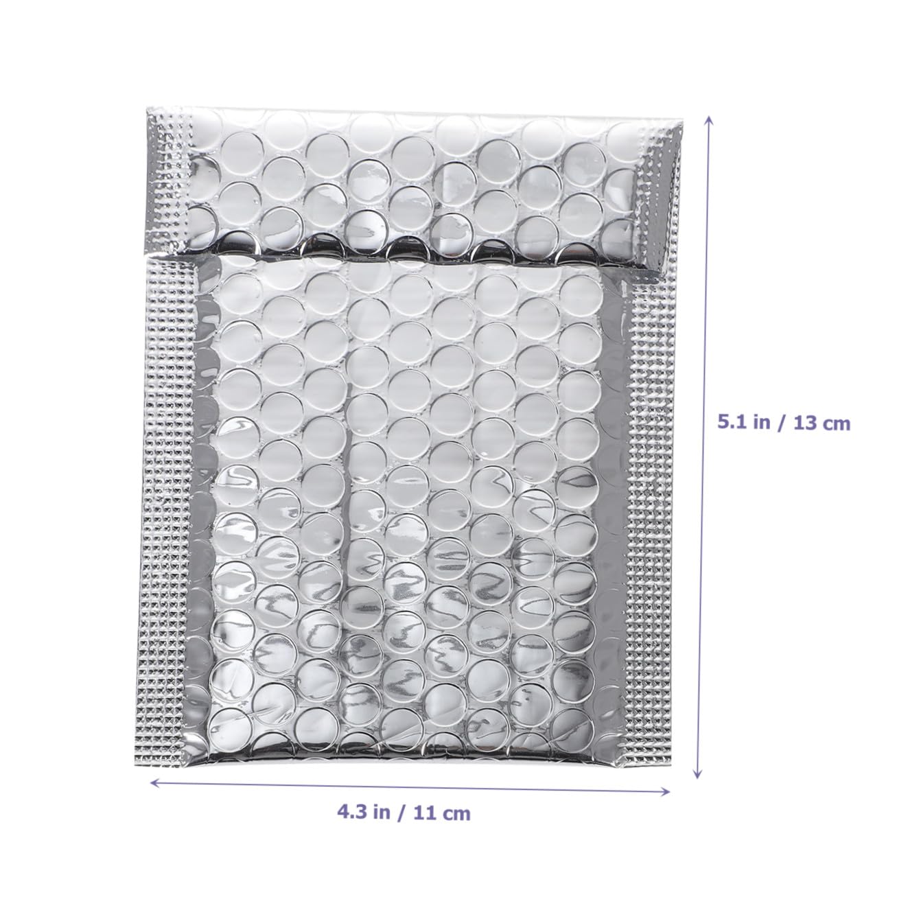 PACKOVE Lot de 100 Enveloppes Matelassées Argentées en Aluminium 110x130 40 Mm, Auto-adhésives, Protection Bulles pour Expédition, Emballage Colis, Résistantes et Sécurisées pour Bureau