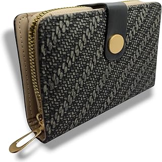 luxury Wallet for Women multifunctional wallet Designed Large Capacity, 2 side, 1 Zipper, ATM card holder, coin purse (Black 6)