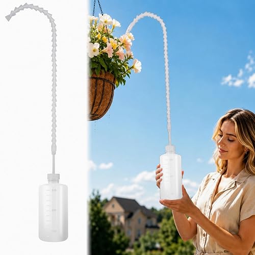 Squeeze Watering Bottle for Hanging Plants–16.9oz(500ml) 19.6In Long Nozzle