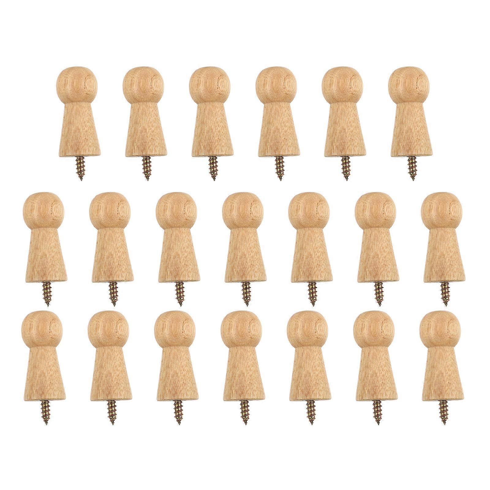 Joyhappst Image Color 20 Sets Round Shaped Storage Hooks Decorative Hanging Hook Coat Hat Hanger