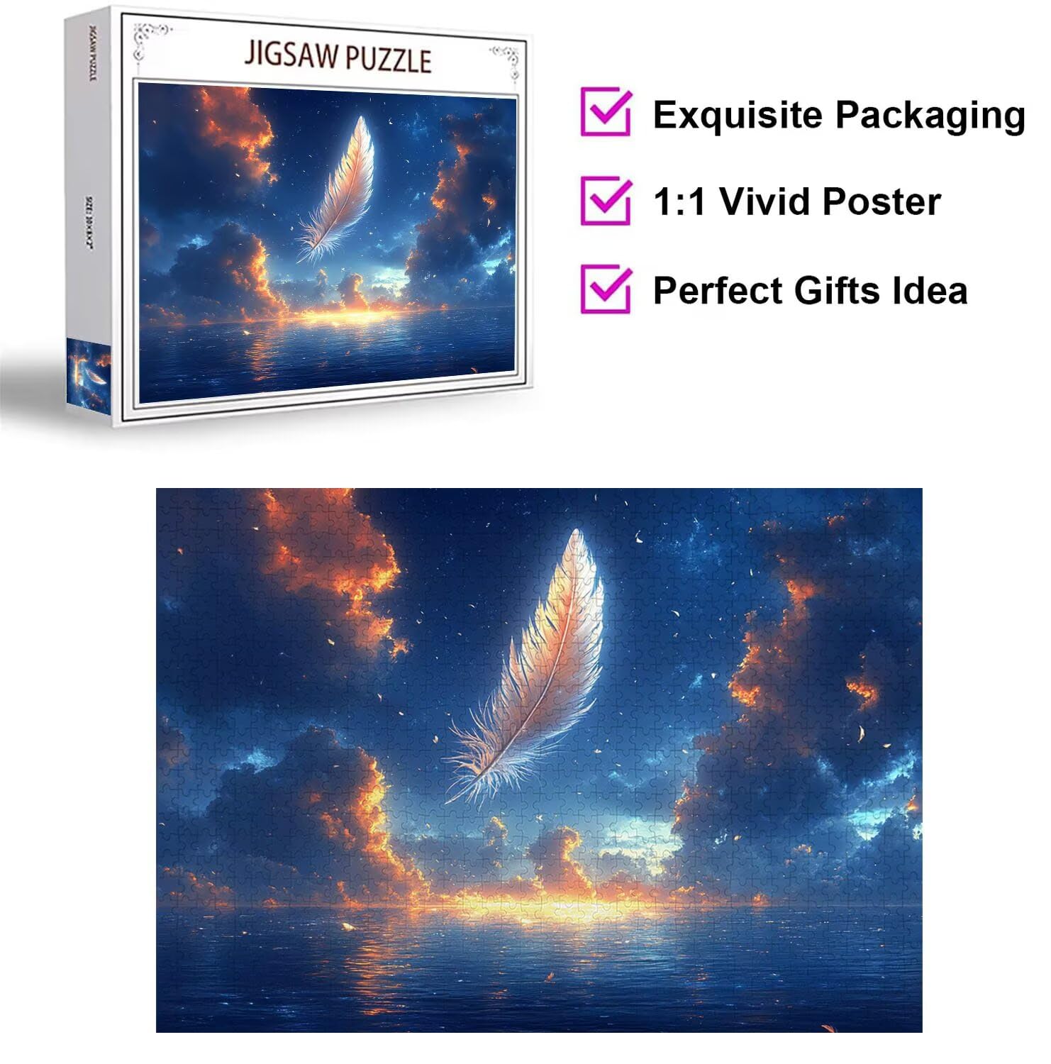 Puzzle dla dorosłych 2000 elementów trudne wyzwanie, pióro, n-891