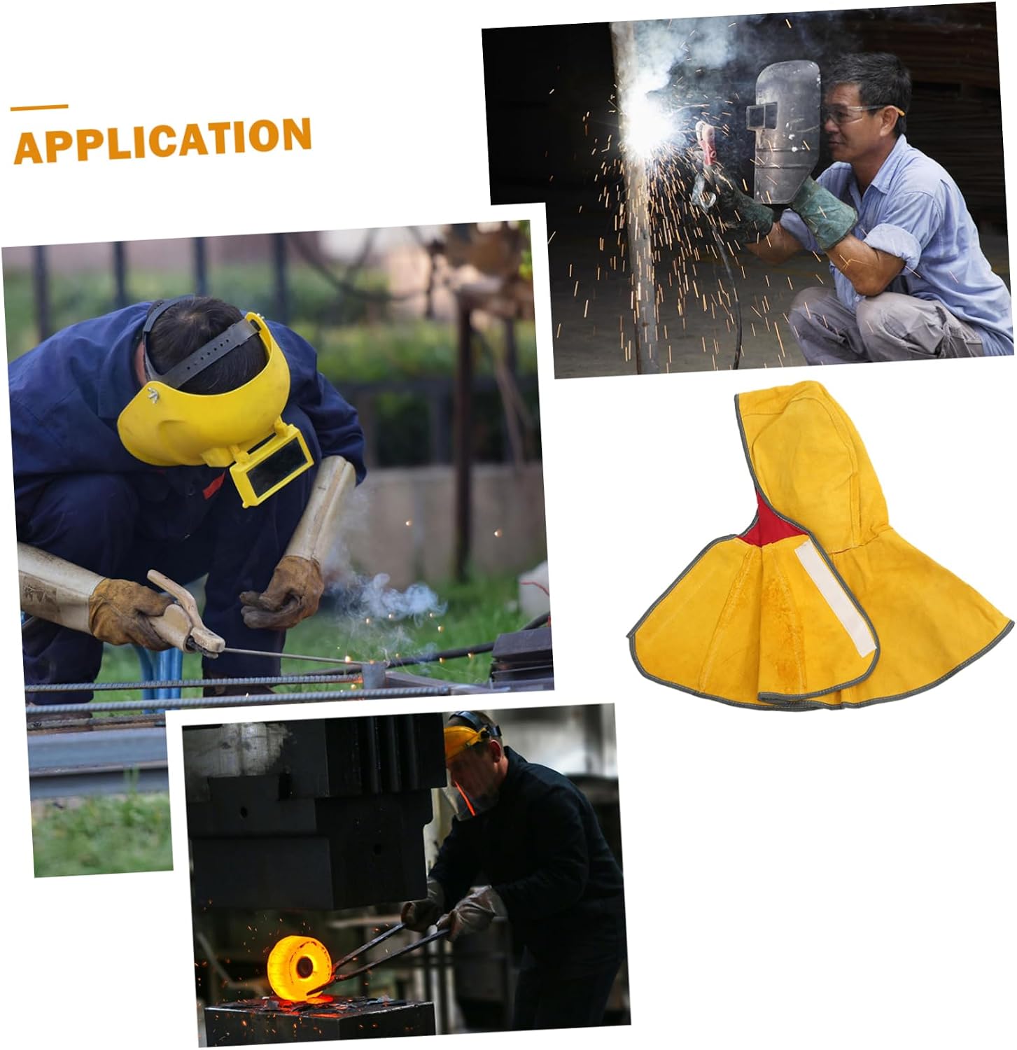 Heat Insulation Welder Hood Cowhide Welding Helmet Auto Darkening Protective Welding Hat Comfortable Random Style
