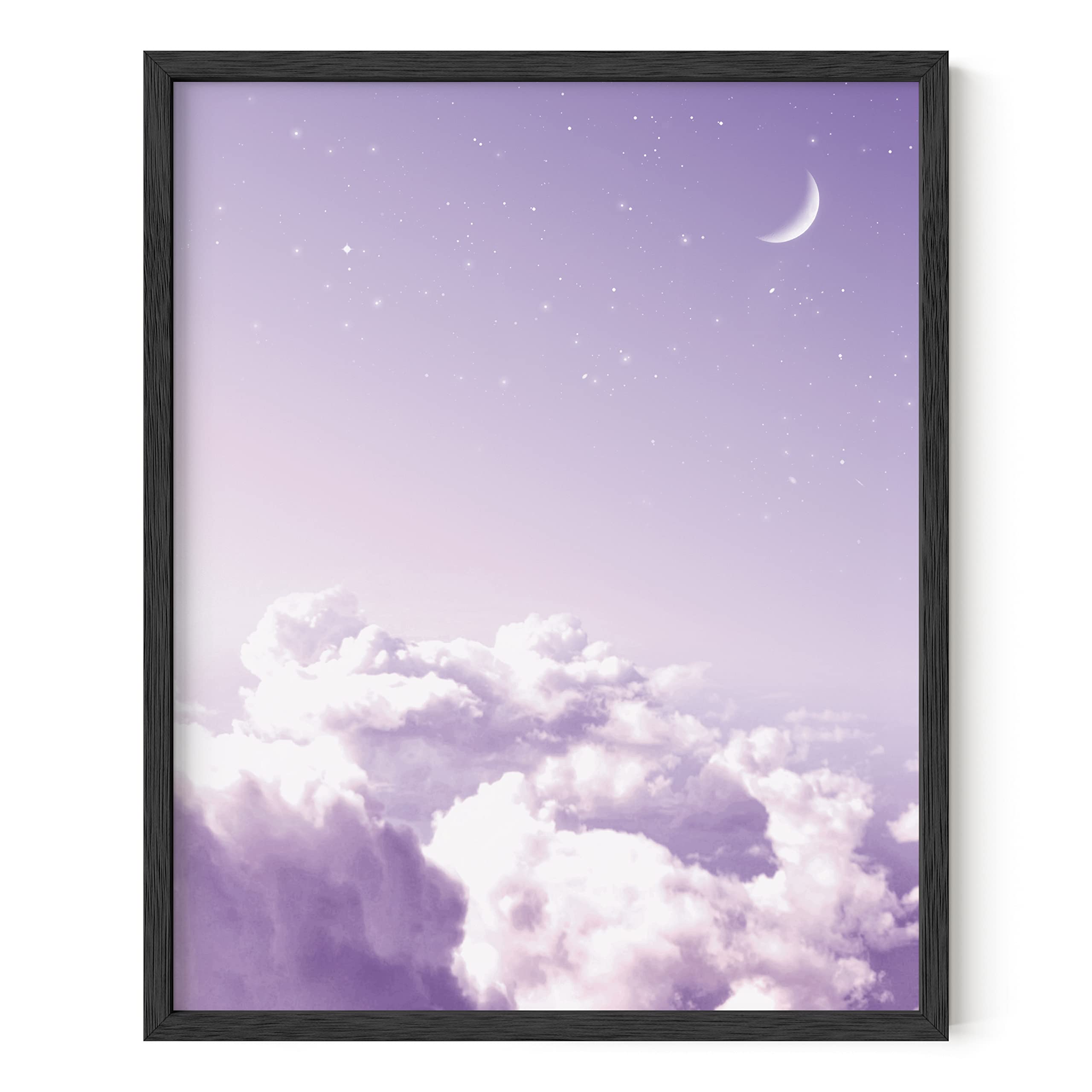 HAUS AND HUES Purple Cloud Wall Decor – Aesthetic Purple Pictures for Bedroom, Cute Room Decor for Teen Girls (Unframed 16x20)
